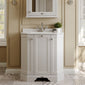 Hudson Reed Old London 750mm 3-Door Angled Unit & White Marble Top 1TH - Timeless Sand