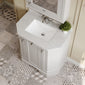 Hudson Reed Old London 750mm 3-Door Angled Unit & White Marble Top 1TH - Timeless Sand