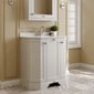 Hudson Reed Old London 750mm 3-Door Angled Unit & White Marble Top 1TH - Timeless Sand