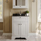 Hudson Reed Old London 600mm 2-Door Vanity Unit & Single Bowl Black Marble Top 1 Tap Hole - Timeless Sand