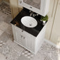 Hudson Reed Old London 600mm 2-Door Vanity Unit & Single Bowl Black Marble Top 1 Tap Hole - Timeless Sand