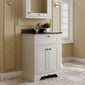 Hudson Reed Old London 600mm 2-Door Vanity Unit & Single Bowl Black Marble Top 1 Tap Hole - Timeless Sand