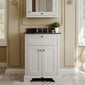 Hudson Reed Old London 600mm 2-Door Vanity Unit & Single Bowl Black Marble Top 3 Tap Hole - Timeless Sand