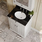 Hudson Reed Old London 600mm 2-Door Vanity Unit & Single Bowl Black Marble Top 3 Tap Hole - Timeless Sand