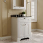 Hudson Reed Old London 600mm 2-Door Vanity Unit & Single Bowl Black Marble Top 3 Tap Hole - Timeless Sand