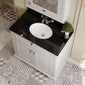 Hudson Reed Old London 800mm 2-Door Vanity Unit & Single Bowl Black Marble Top 1 Tap Hole - Timeless Sand