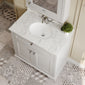 Hudson Reed Old London 800mm 2-Door Vanity Unit & Single Bowl Grey Marble Top 1 Tap Hole - Timeless Sand