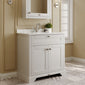 Hudson Reed Old London 800mm 2-Door Vanity Unit & Single Bowl Grey Marble Top 1 Tap Hole - Timeless Sand