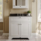 Hudson Reed Old London 800mm 2-Door Vanity Unit & Single Bowl Black Marble Top 3 Tap Hole - Timeless Sand