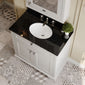 Hudson Reed Old London 800mm 2-Door Vanity Unit & Single Bowl Black Marble Top 3 Tap Hole - Timeless Sand