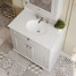 Hudson Reed Old London 800mm 2-Door Vanity Unit & Single Bowl White Marble Top 3 Tap Holes - Timeless Sand