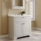 Hudson Reed Old London 800mm 2-Door Vanity Unit & Ceramic 3 Tap Hole Basin - Timeless Sand
