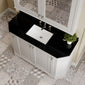 Hudson Reed Old London 1200mm 4-Door Angled Unit & Black Marble Top 3TH - Timeless Sand