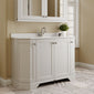 Hudson Reed Old London 1200mm 4-Door Angled Unit & White Marble Top 1TH - Timeless Sand