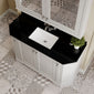 Hudson Reed Old London 1200mm 4-Door Angled Unit & Black Marble Top 1TH - Timeless Sand