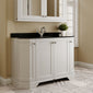 Hudson Reed Old London 1200mm 4-Door Angled Unit & Black Marble Top 1TH - Timeless Sand