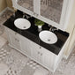 Hudson Reed Old London 1200mm 2-Door Vanity Unit & Double Bowl Black Marble Top 1 Tap Hole - Timeless Sand