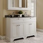 Hudson Reed Old London 1200mm 2-Door Vanity Unit & Double Bowl Black Marble Top 1 Tap Hole - Timeless Sand