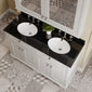 Hudson Reed Old London 1200mm 2-Door Vanity Unit & Double Bowl Black Marble Top 3 Tap Holes - Timeless Sand