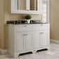 Hudson Reed Old London 1200mm 2-Door Vanity Unit & Double Bowl Black Marble Top 3 Tap Holes - Timeless Sand