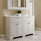Hudson Reed Old London 1200mm 2-Door Vanity Unit & Double Bowl Grey Marble Top 3 Tap Hole - Timeless Sand