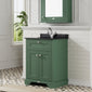Hudson Reed Old London 600mm 2-Door Vanity Unit & Single Bowl Black Marble Top 1 Tap Hole - Hunter Green