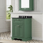 Hudson Reed Old London 600mm 2-Door Vanity Unit & Single Bowl Black Marble Top 3 Tap Hole - Hunter Green