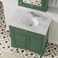 Hudson Reed Old London 800mm 2-Door Vanity Unit & Single Bowl Grey Marble Top 1 Tap Hole - Hunter Green