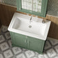 Old London 800mm 2-Door Vanity & Classic Basin 0TH - Hunter Green