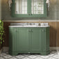 Hudson Reed Old London 1200mm 4-Door Angled Unit & Grey Marble Top 1TH - Hunter Green