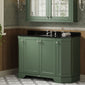 Hudson Reed Old London 1200mm 4-Door Angled Unit & Black Marble Top 3TH - Hunter Green