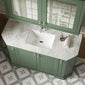 Hudson Reed Old London 1200mm 4-Door Angled Unit & White Marble Top 1TH - Hunter Green