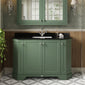 Hudson Reed Old London 1200mm 4-Door Angled Unit & Black Marble Top 1TH - Hunter Green