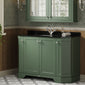 Hudson Reed Old London 1200mm 4-Door Angled Unit & Black Marble Top 1TH - Hunter Green