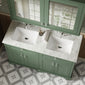 Hudson Reed Old London 1200mm Cabinet & Double Marble Top (1TH) - Hunter Green