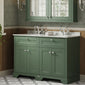 Hudson Reed Old London 1200mm Cabinet & Double Marble Top (1TH) - Hunter Green