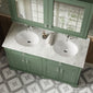 Hudson Reed Old London 1200mm Cabinet & Double Marble Top (1TH) - Hunter Green
