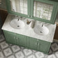 Hudson Reed Old London 1200mm Cabinet & Double Marble Top (3TH) - Hunter Green