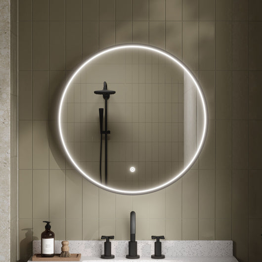  Nuie Mensa Inset Frame Led Mirror 600mm - Black