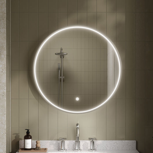  Nuie Mensa Inset Frame Led Mirror 600mm - Chrome