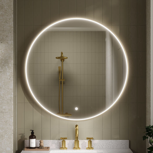  Nuie Mensa Inset Frame Led Mirror 800mm - Brushed Brass