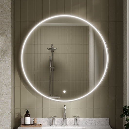  Nuie Mensa Inset Frame Led Mirror 800mm - Chrome