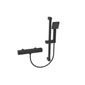 SDG Square Thermostatic Cool Touch Shower Mixer With Slide Rail Kit - Matt Black