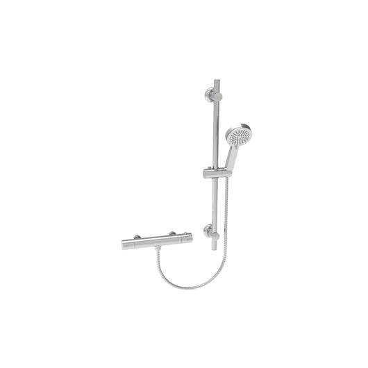  SDG Round Thermostatic Shower Mixer With Slide Rail Kit - Chrome