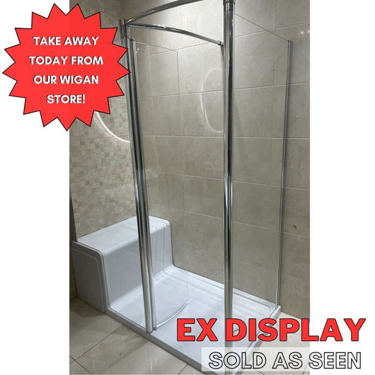  Lakes Classic Walk-In Enclosure With Seated Shower Tray - W 1500 X D 800mm - Ex-Display