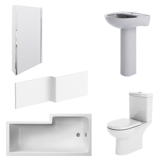  Lawton 1500mm L Shape Shower Bathroom Suite