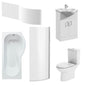 Lawton Vanity 1500mm P Shape Shower Bathroom Suite