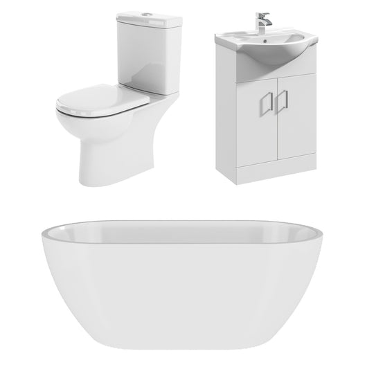  Lawton Freestanding Ashford Double  Ended Vanity Bath Suites - 1700 x 750