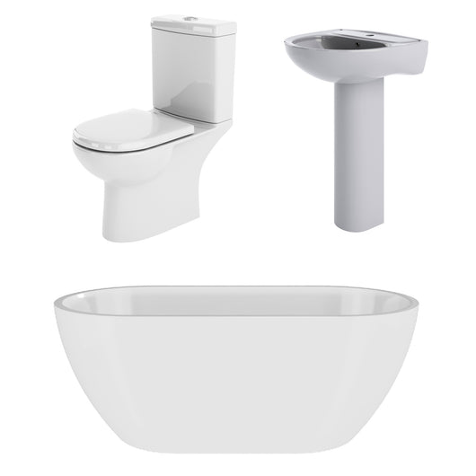  Lawton Freestanding Ashford Double  Ended Bath Suites - 1700 x 750