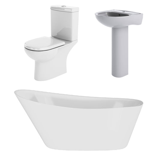  Lawton Freestanding Serenity Slipper Bath Suites - 1500 x 750